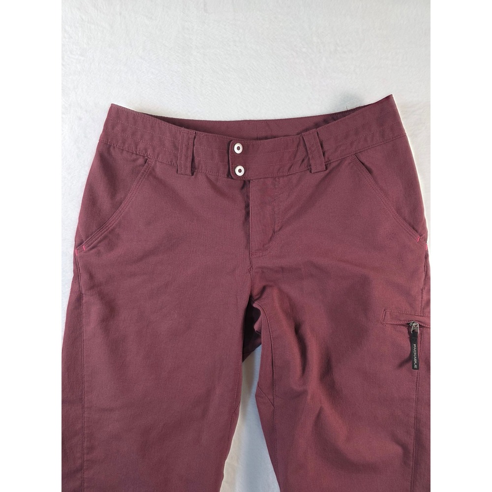 Columbia Titanium Capri Pants Omni-Shade Packable Hiking Size 4 Burgundy Outdoor - Picture 3 of 10